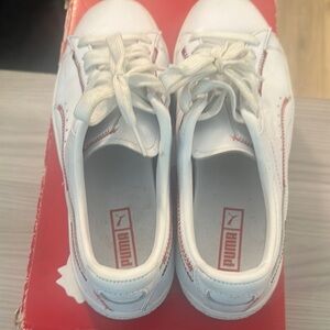 Puma Women Sneakers in White and Red
